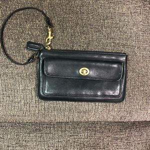 Coach black wristlet